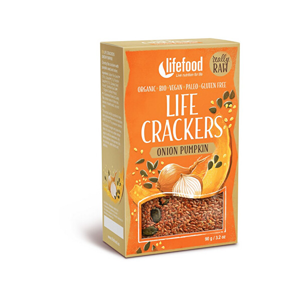Lifefood Bio Life crackers Cibulové s dýňovým semínkem 90g