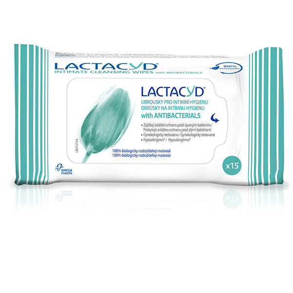 Omega Pharma Lactacyd ubrousky s antibakteriální přísadou 15 ks
