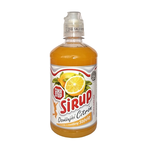CukrStop Sirup se sladidly z rostliny stévie - osvěžující citrón 650 g