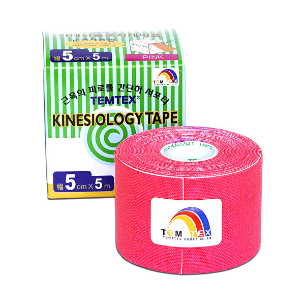 TEMTEX Tejp. TEMTEX kinesio tape Tourmaline 5 cm x 5 m Růžová