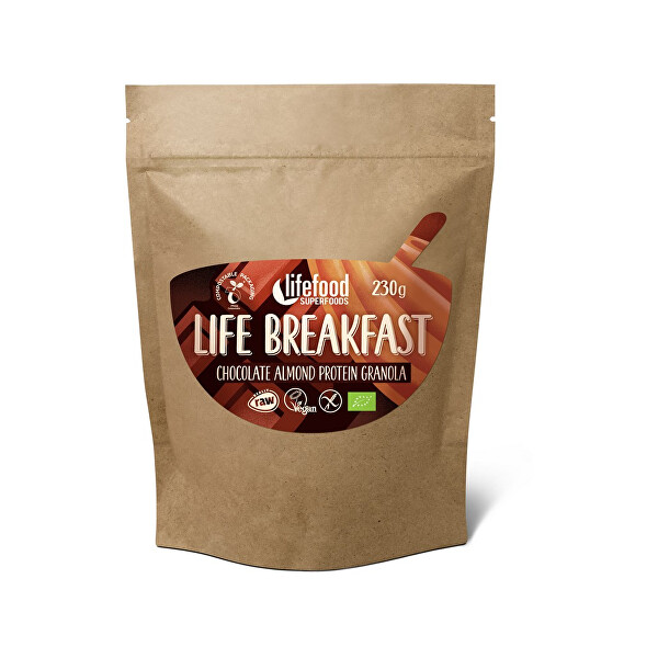 Lifefood Bio Life breakfast Granola čokoládová s mandlemi 230 g