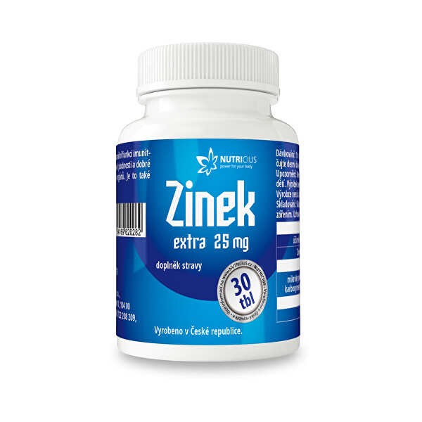 Nutricius Zinek EXTRA 25 mg 30 tbl.