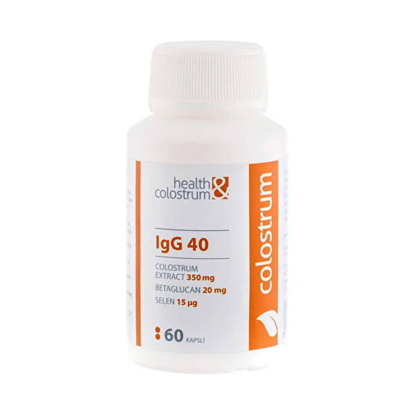 Health&colostrum Colostrum IgG 40 (350 mg) + betaglukan + selen 60 kapslí
