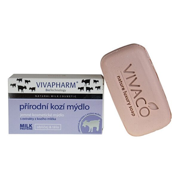 Vivapharm Přírodní jemné kosmetické mýdlo s extrakty z kozího mléka (tuhé) 100 g