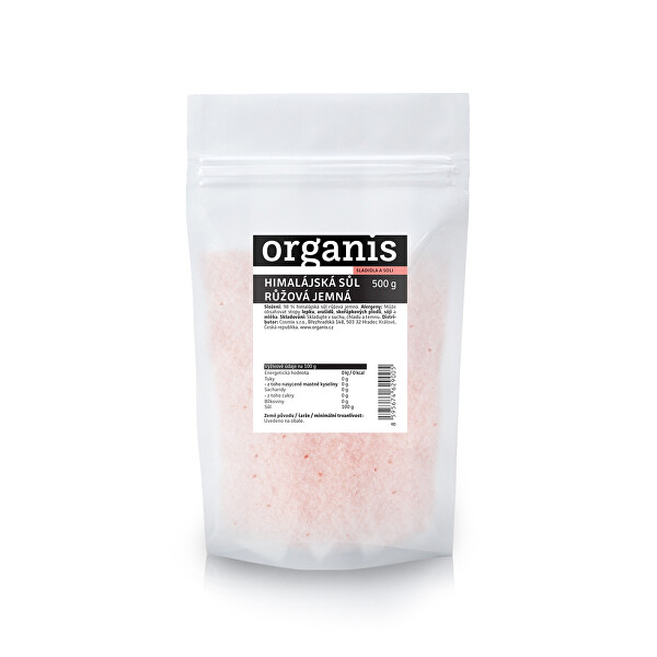 Organis Organis Himalájská sůl růžová jemná 500 g