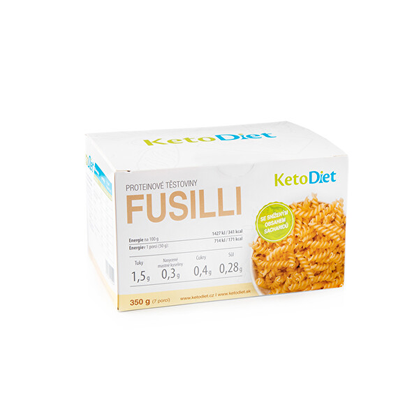 KetoDiet Proteinové těstoviny FUSILLI (7 porcí)