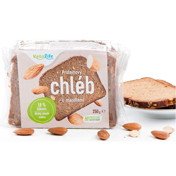 KetoLife Proteinový chléb - S mandlemi 250 g