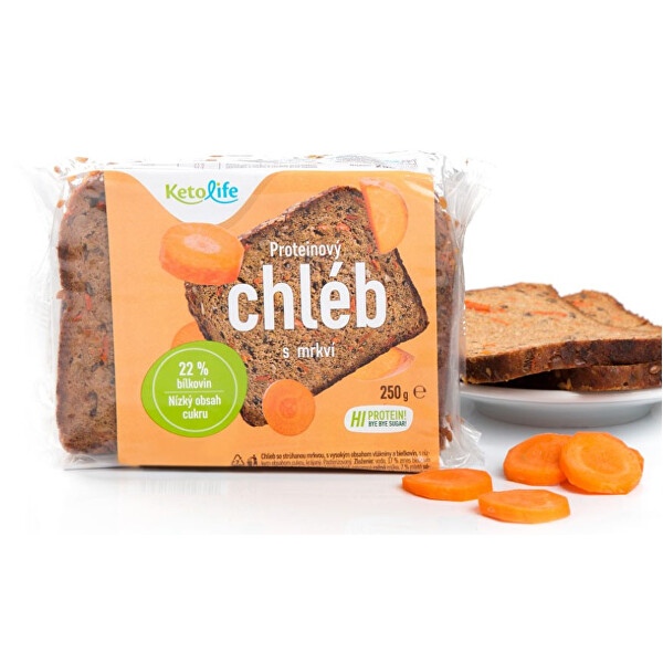 KetoLife Proteinový chléb - S mrkví 250 g