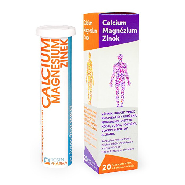Rosenpharma Rosen Calcium Magnesium Zinek 20 šumivých tablet