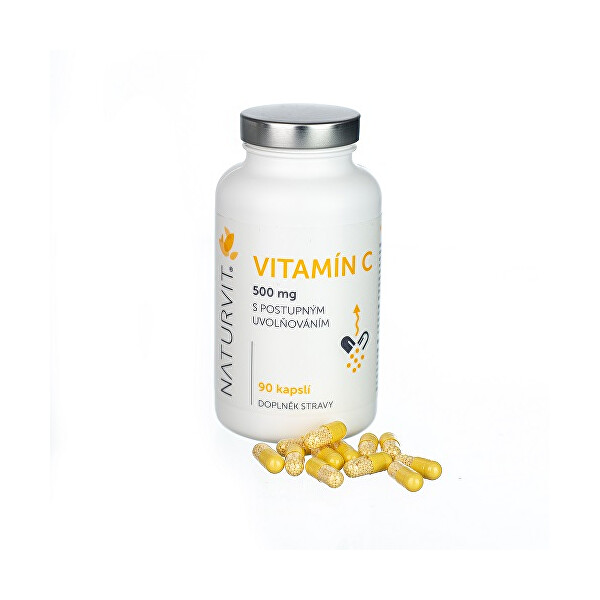 Global Nutrition Vitamín C 500 mg s postupným uvolňováním 90 kapslí