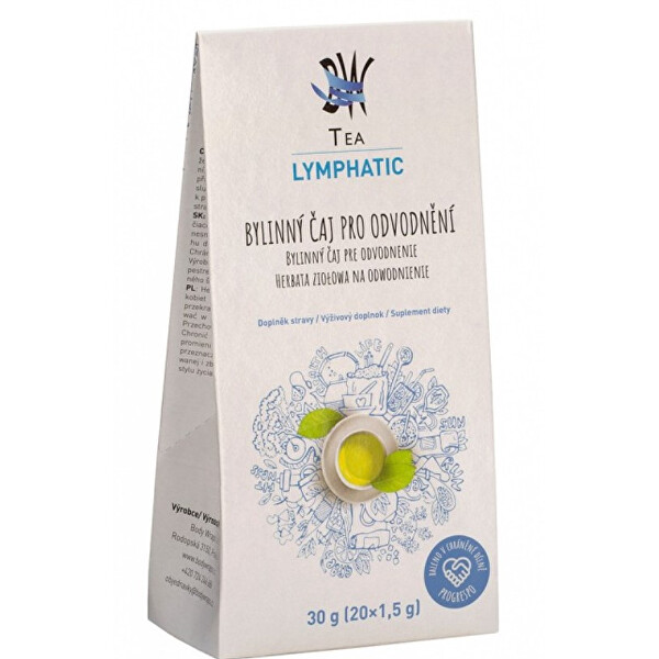 Body Wraps Tea BW Tea Lymphatic- Bylinný čaj pro odvodnění 20 sáčků