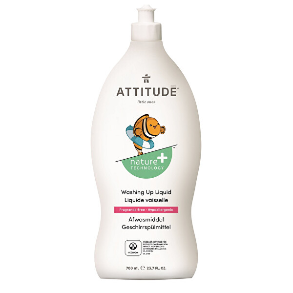 Attitude Prostředek na mytí nádobí Nature+ pro děti bez vůně 700 ml