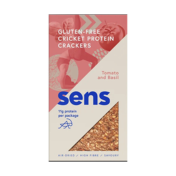 SENS SENS Protein bezlepkové krekry s cvrččí moukou - Rajče & Bazalka 50 g