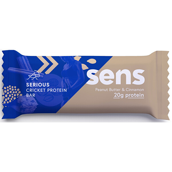 SENS SENS Serious Protein tyčinka s cvrččí moukou - Arašídové máslo & Skořice 60 g