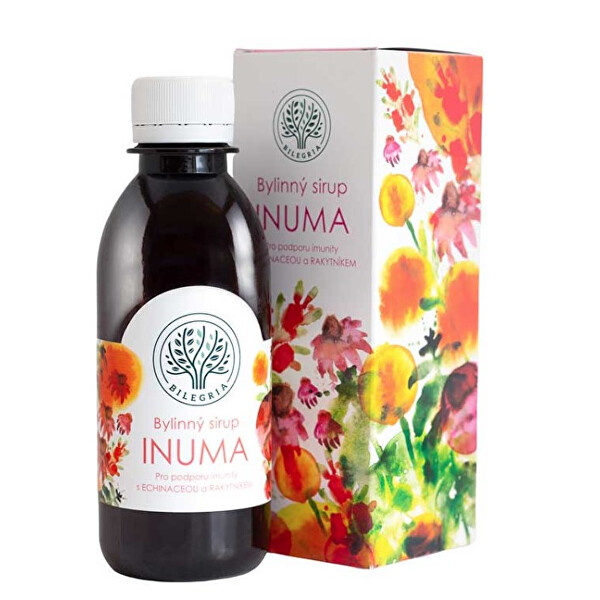Bilegria INUMA bylinný sirup na podporu imunity s echinaceou a rakytníkem 200 ml