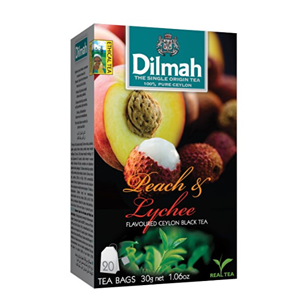 Dilmah Čaj černý, Broskev, Lychee 20 ks