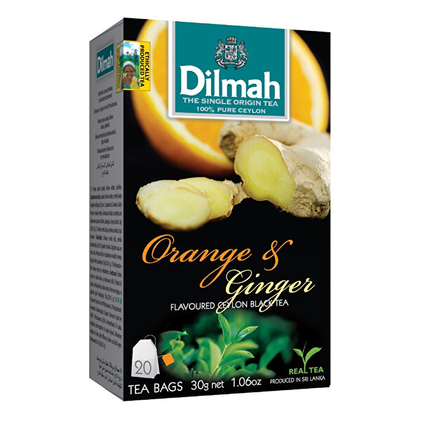 Dilmah Čaj černý, Pomeranč, Zázvor 20 ks
