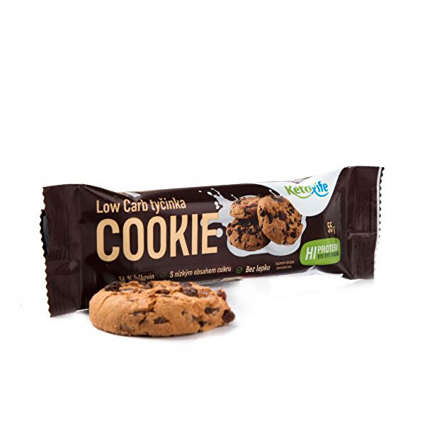 KetoLife Low Carb tyčinka - Cookie 55 g