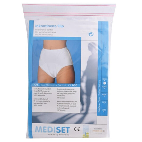 Mediset Inkontinenční kalhotky s širokým měkkým gumovým pasem a velkou nepropustnou PU - membránou 8