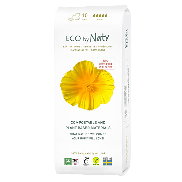 Eco by Naty Dámské vložky ECO by Naty  - noční (10 ks)