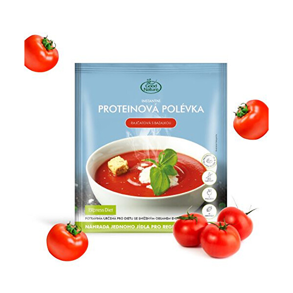 Good Nature Proteinová rajčatová polévka s bazalkou na hubnutí 60 g
