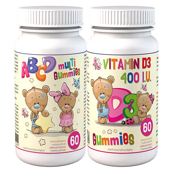 Clinical ABCD Multi Gummies 60 pektinových bonbónů + D3 Gummies 60 pektinových bonbónů