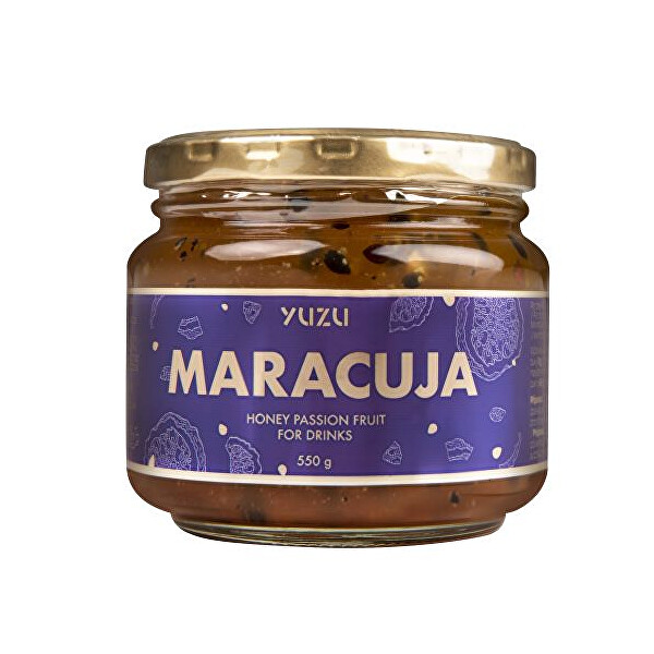 Yuzu Yuzu Maracuja - Nápojový koncentrát s kousky Maracuji, s vitaminem A, B, C 550 g