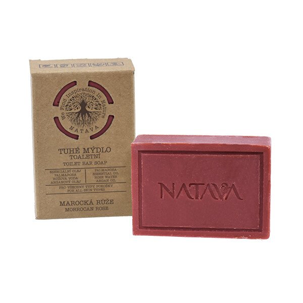 Natava Toaletní tuhé mýdlo – Marocká růže 100 g