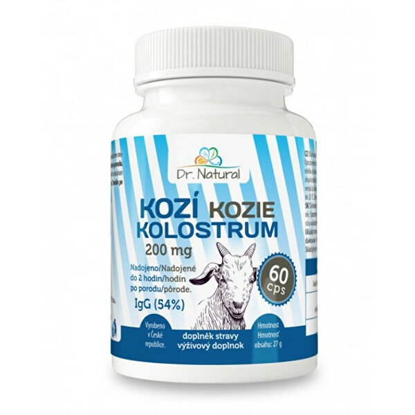 Dr.Natural Kozí Kolostrum IgG 54% 200 mg 60 kapslí