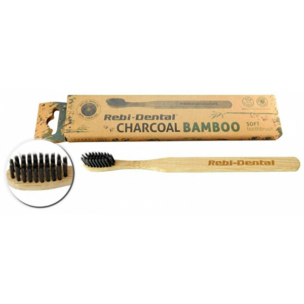 Rebi-Dental Zubní kartáček M63 charcoal bamboo měkký 1 ks