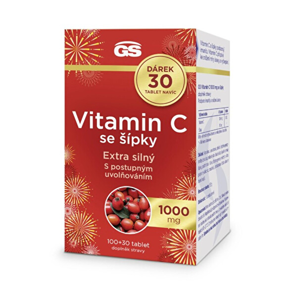GreenSwan GreenSwan GS Vitamín C 1000 mg so šípkami 100 + 30 tabliet ZADARMO