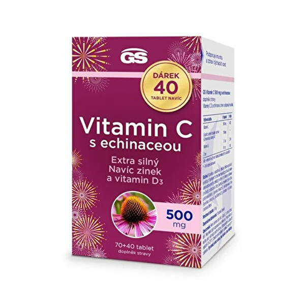 GreenSwan GreenSwan GS Vitamín C 500 s echinaceou 70 + 40 tabliet ZADARMO