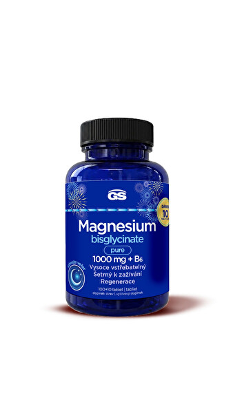 GreenSwan GreenSwan GS Magnesium bisglycinate pure 1000 mg + B6 100 + 10 tabliet ZADARMO