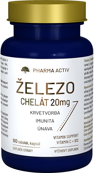 Pharma Activ Pharma Activ Železo chelát 20 mg 90 kapsúl