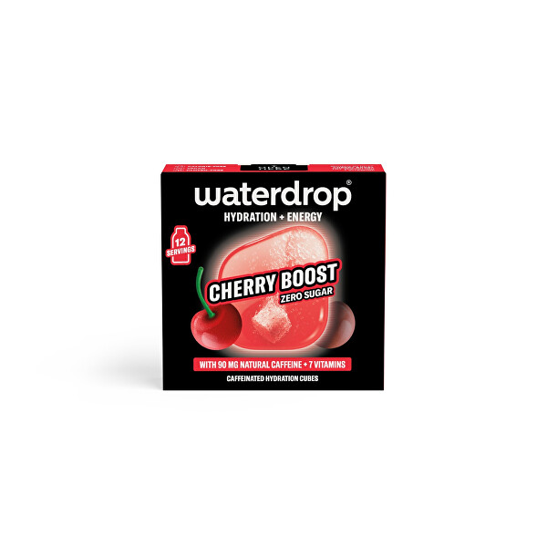 Waterdrop Microenergy – Šumivá kocka Cherry boost 12 kusov