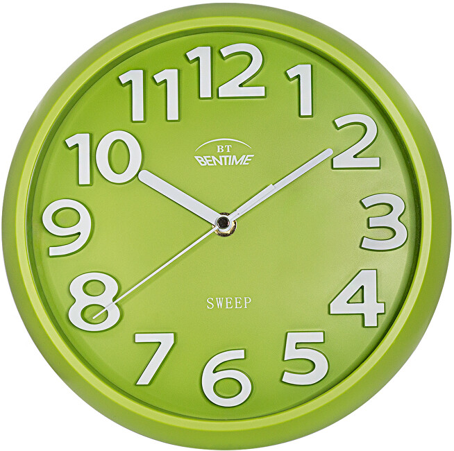 Nástěnné hodiny s plynulým chodem H43-SW8315GR