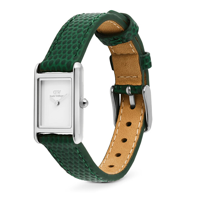 Daniel Wellington Bound Mini 17x26 Green Lizard Silver S DW00100902 analogové