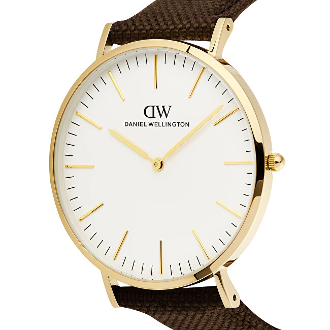 Daniel Wellington Classic 40 Brown Canvas White G DW00100942 analógové