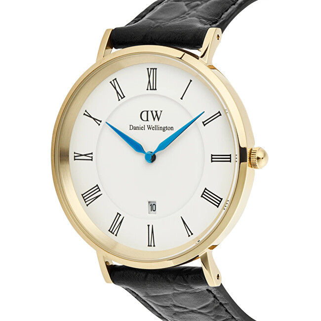 Classic 40 Roman Numerals Black Croc Belly G DW00100915