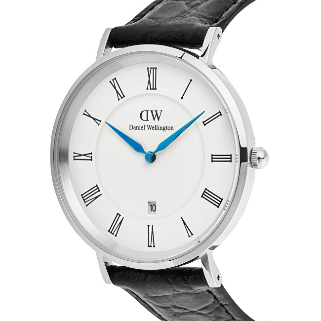 Classic 40 Roman Numerals Black Croc Belly S DW00100914