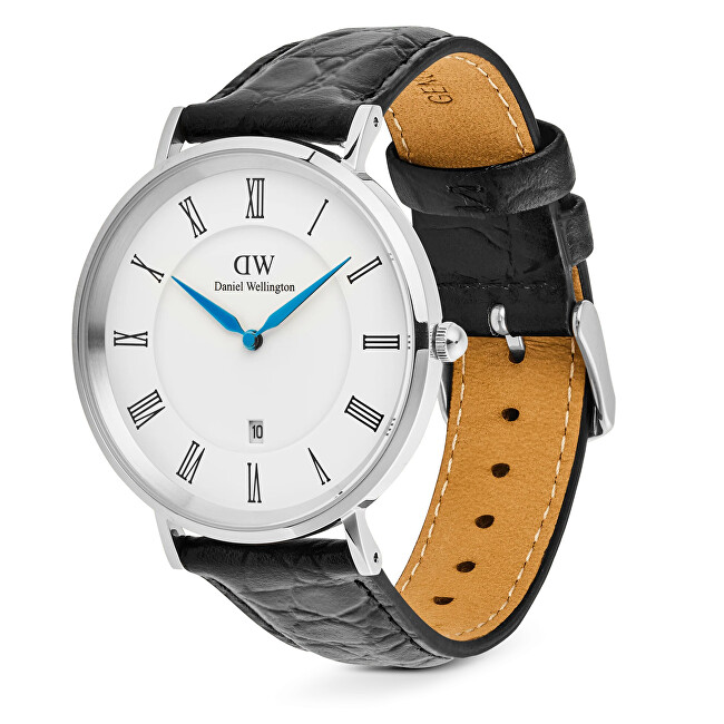 Classic 40 Roman Numerals Black Croc Belly S DW00100914