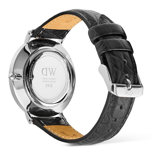 Classic 40 Roman Numerals Black Croc Belly S DW00100914