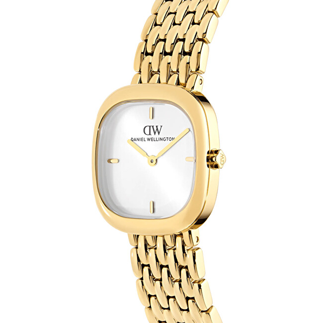 Daniel Wellington Corta 24x28 Royal Gold Unitone Grain-Link G DW00100993 analógové