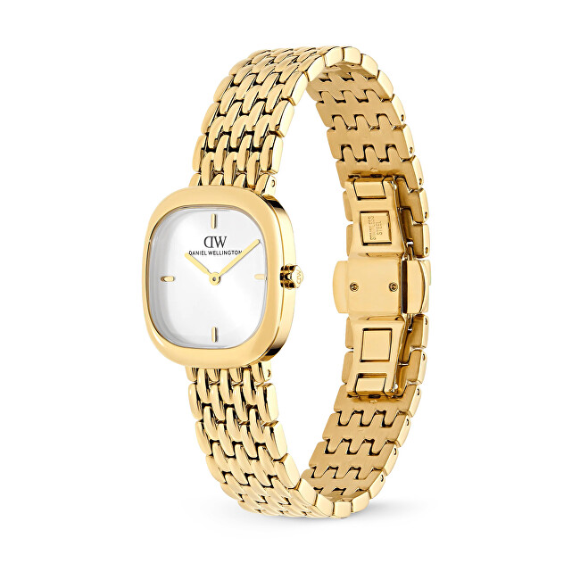 Daniel Wellington Corta 24x28 Royal Gold Unitone Grain-Link G DW00100993 analógové