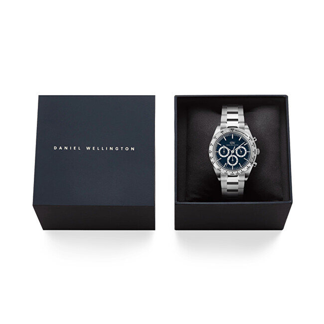 Daniel Wellington Iconic Tachymeter 42 3-Link Arctic S DW00100949 analogové