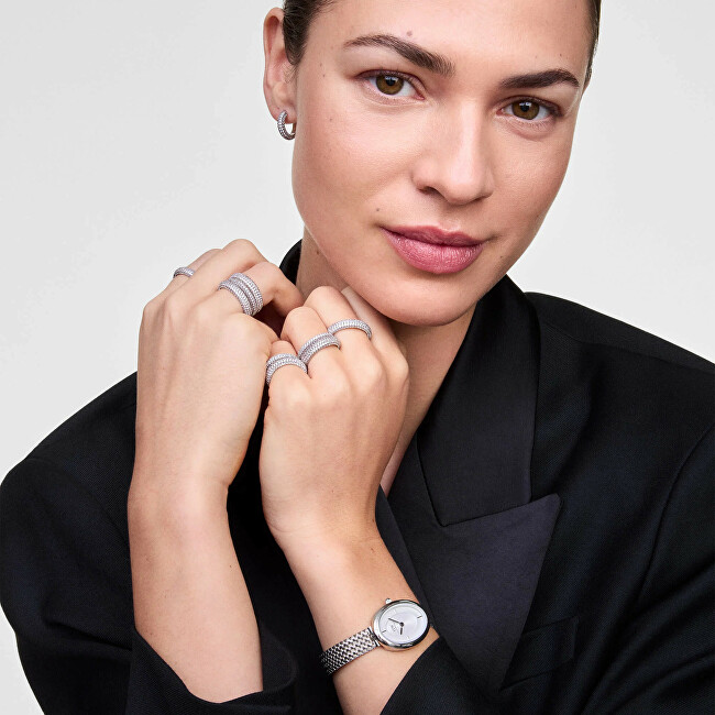 Daniel Wellington Juliette Braided Mesh White Sunray Silver DW00100884