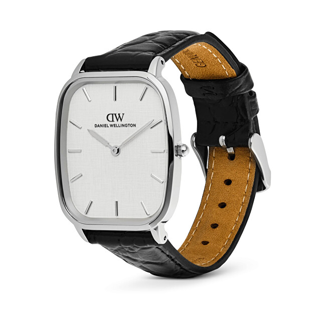 Daniel Wellington Marlon 32x36.30 Black Croc Belly Linen Off-White DW00100953
