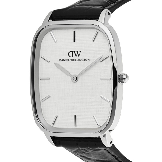Daniel Wellington Marlon 32x36.30 Black Croc Belly Linen Off-White DW00100953