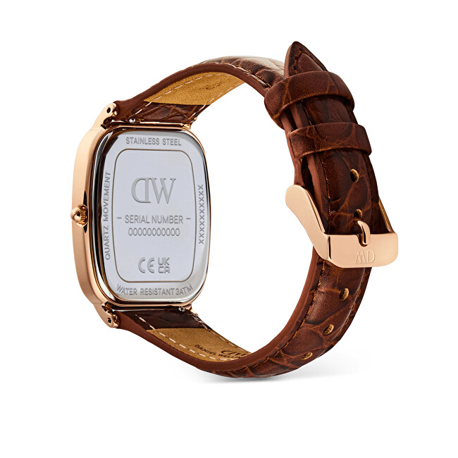 Daniel Wellington Marlon 32x36.30 Brown Croc Belly Linen Off-White DW00100955