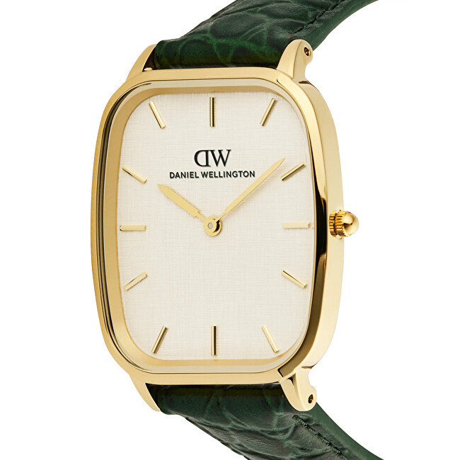 Daniel Wellington Marlon 32x36.30 Green Croc Belly Linen Off-White DW00100954